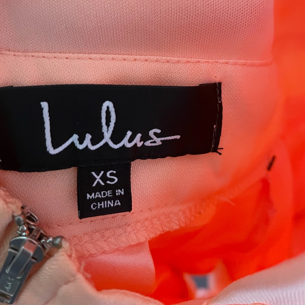 NWOT - Lulu’s Dress Rehearsal Peach Skater Dress - Picture 7 of 11
